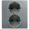 Legrand Модуль розетки 2 х 2К+З со шторками, 10AX, автоматические зажимы ETIKA 672433
