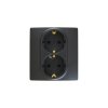 Legrand Модуль розетки 2 х 2К+З со шторками, 10AX, автоматические зажимы ETIKA 672633