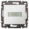 Legrand Выключатель без фиксации с подсветкой с держателем этикетки 10A 12В Valena 774217