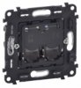 Legrand Механизм информационной розетки 2хRJ45, категория 6, UTP 753043