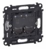 Legrand Механизм информационной розетки 2хRJ45, категория 6, STP 753047