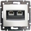 Legrand Модуль розетки телефонной 2xRJ11, 4 контакта, Valena 770139