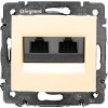 Legrand Модуль розетки информационной 2хRJ45, Категория 6, с захватами, UTP 774147
