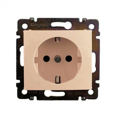 Фотография товара 'Legrand Модуль розетки 2К+З, с автоматическими зажимами, с защитными шторками 774122'