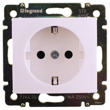 Фотография товара 'Legrand Модуль розетки 2К+З, с винтовыми зажимами, немецкий стандарт 774420'