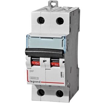 Фотография товара 'Legrand Автоматический выключатель, серия DX3, С63A, 15kA, 2-полюсный 409208'