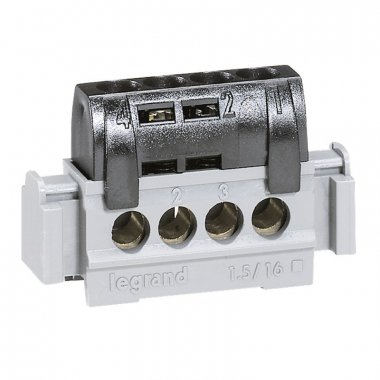Фотография товара 'Legrand Клеммная колодка IP 2X - фаза - длина 47 мм 004850'