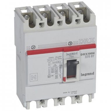 Фотография товара 'Legrand Выключатель автоматический Drx125 фиксированный 75A 027037'