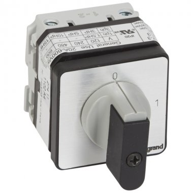 Фотография товара 'Legrand Выключатель - положение вкл/откл - PR 21 - 2П - 2 контакта - крепление на дверце 027411'