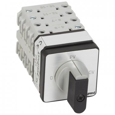 Фотография товара 'Legrand Переключатель трехфазного электродвигателя - на одно направление двухскоростной - PR 21 - 0-PV-GV 027520'