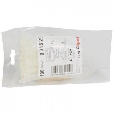 Фотография товара 'Legrand Монтажный хомут Colring - ширина 2,4 мм - длина 95 мм - пакет 100 штук 031820'