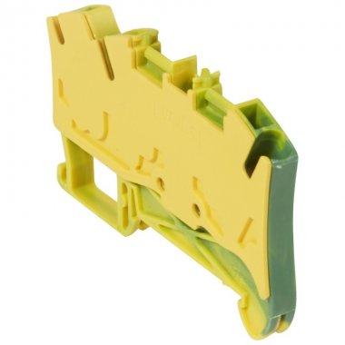 Фотография товара 'Legrand Пружинная клемма Viking 3 - заземляющая - однополюсная - 3 проводника - шаг 6 мм 037211'