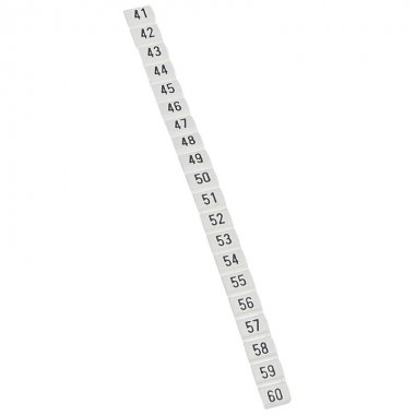 Фотография товара 'Legrand Маркер CAB 3 - для клемм и кабелей 0,5-1,5мм - цифры 41-60 038152'