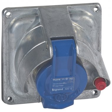 Фотография товара 'Legrand Встраиваемая розетка Hypra Prisinter - IP 44/55 - 2К+З - 16 А 052012'