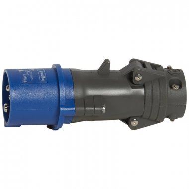 Фотография товара 'Legrand Прямая вилка Hypra - IP 44 - 2К+З - 16 А 052042'