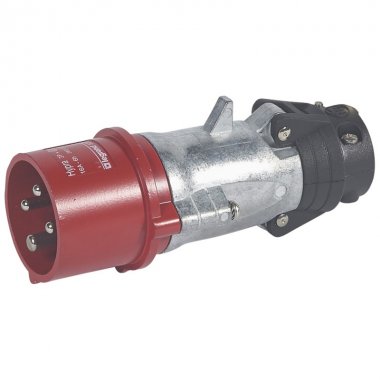 Фотография товара 'Legrand Прямая вилка Hypra - IP 44 - 3К+З - 16 А 052143'