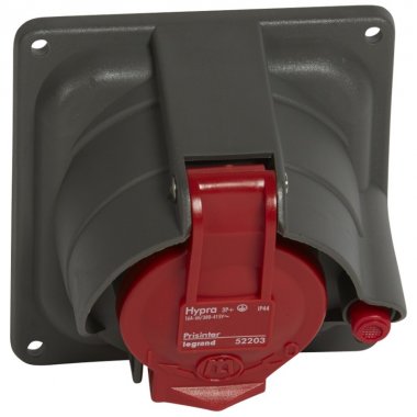 Фотография товара 'Legrand Встраиваемая розетка Hypra Prisinter - IP 44/55 - 3К+З - 16 А 052203'