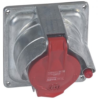 Фотография товара 'Legrand Встраиваемая розетка Hypra Prisinter - IP 44/55 - 3К+Н+З - 16 А 052214'