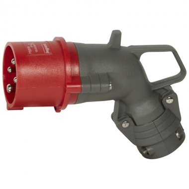 Фотография товара 'Legrand Угловая вилка Hypra - IP 44 - 3К+З - 16 А 052263'