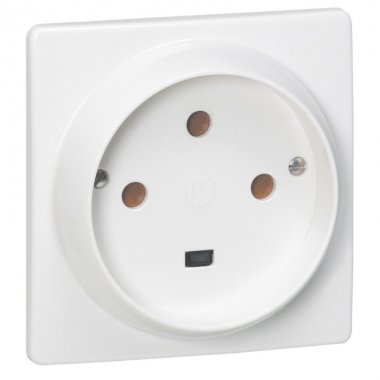 Фотография товара 'Legrand Розетка пластиковая 3К+З - 32 А - с защитными шторками - 100x100 мм - на винтах 055815'