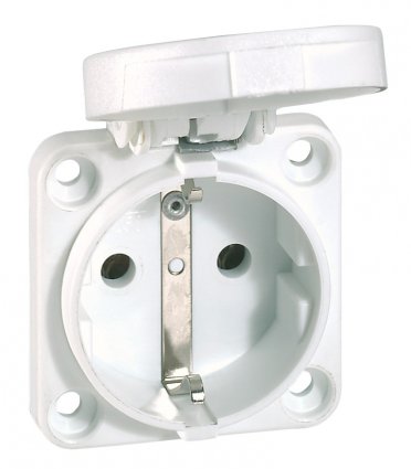 Фотография товара 'Legrand Встраиваемая розетка бытового назначения с уменьшенным фланцем 057675'