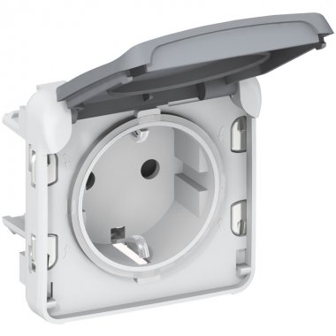 Фотография товара 'Legrand Розетка 2К+З - с винтовыми зажимами - немецкий стандарт - Программа Plexo 069571'