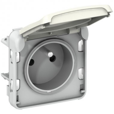 Фотография товара 'Legrand Розетка 2К+З - с защитой - безвинтовые зажимы Программа Plexo 069621'