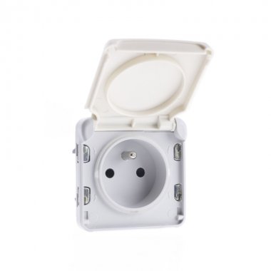 Фотография товара 'Legrand Розетка 2К+З - с защитой - с винтовыми зажимами - французский стандарт 069622'