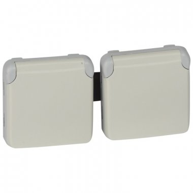 Фотография товара 'Legrand Розетка 2х2К+З - горизонтальная - французский стандарт - Программа Plexo 069642'