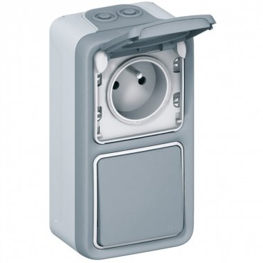 Фотография товара 'Legrand Двухместная монтажная коробка - Программа Plexo - 2 поста - вертикальная установка 069661'