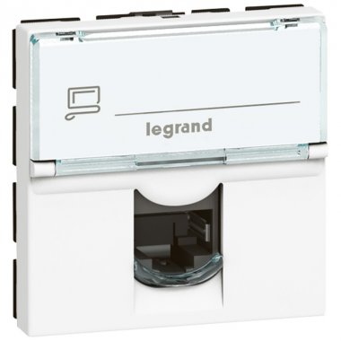 Фотография товара 'Legrand Розетка RJ 45 - Программа Mosaic - категория 6a - UTP 076574'