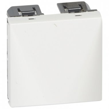 Фотография товара 'Legrand Кабельный вывод - Программа Mosaic - с кабельными зажимами - 20 А - 2 модуля 077550'