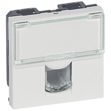 Фотография товара 'Legrand Розетка телефонная RJ 11 - Программа Mosaic - 4 контакта 078731'