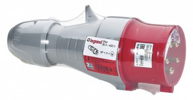 Фотография товара 'Legrand Вилка мобильная - 32А - 3К+H+З - 380 В - IP 44 090132'