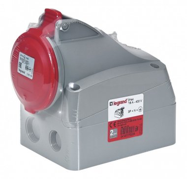 Фотография товара 'Legrand Розетка накладная - 16А - 3К+H+З - 380 В - IP 44 090160'