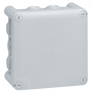 Фотография товара 'Legrand Коробка квадратная - 130x130x74 Plexo - IP 55 10 кабельных вводов 092032'