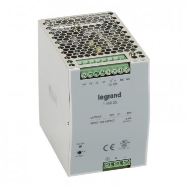 Фотография товара 'Legrand 1-фазный Импульсный источник питания 24В 480Вт 20A 146625'