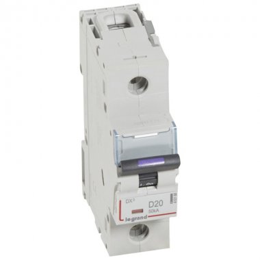 Фотография товара 'Legrand DX3 Автоматический выключатель 50кА 20А 1п D 410188'