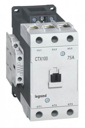 Фотография товара 'Legrand Контактор CTX3 100 3P 75A (AC-3) 2но2нз =24В 416181'