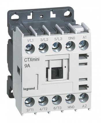 Фотография товара 'Legrand Контактор CTX3 Мини 3P 9A 1нз ~110В 417034'
