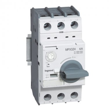 Фотография товара 'Legrand Автоматический выключатель для защиты электродвигателей MPX T32H 6A 100kA 417328'