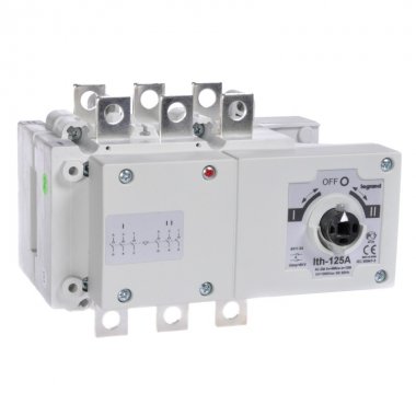 Фотография товара 'Legrand Перекидной выключатель-разъединитель DCX-M - 125 А - типоразмер 2 - 3П 431103'