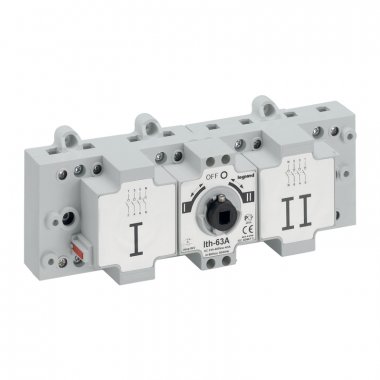 Фотография товара 'Legrand Перекидной выключатель-разъединитель DCX-M - 63 А - типоразмер 1 - 3П+Н 431121'