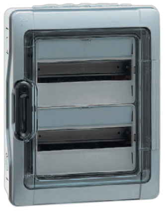 Фотография товара 'Legrand Щиток Plexo 3 - IP 65 - IK 09 - 2 ряда - 90 А - 12 модулей 601982'