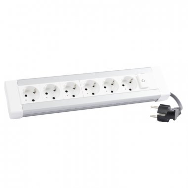 Фотография товара 'Legrand Настольный блок - 6x2К+3 + 1 выключатель с подсветкой - со шнуром 653561'