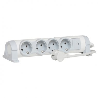 Фотография товара 'Legrand Многорозеточный блок Комфорт 4 x 2К+З - с кабелем длиной 1,5 м 694626'