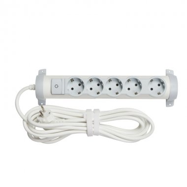 Фотография товара 'Legrand Многорозеточный блок Комфорт 5 x 2К+З - с кабелем длиной 5 м 694685'