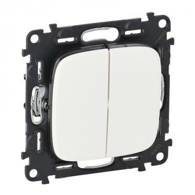 Фотография товара 'Legrand Valena ALLURE Переключатель двухклавишный 752708'