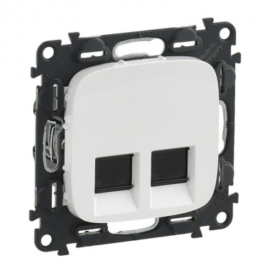Фотография товара 'Legrand Valena ALLURE Информационная розетка двойная RJ45 Категория 6 UTP 753743'