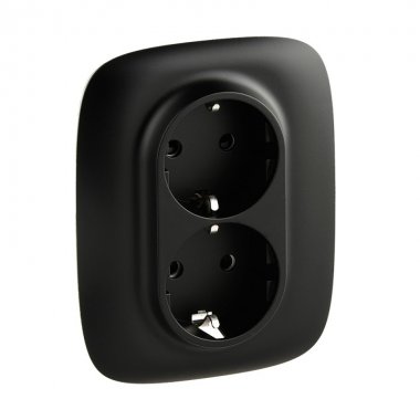 Фотография товара 'Legrand Valena ALLURE Силовая розетка двойная 2х2К+З 16А 250В с лицевой панелью 753936'